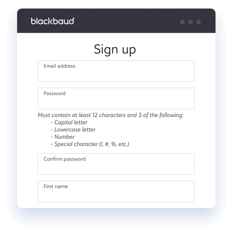 Regístrate en Blackbaud RE NXT