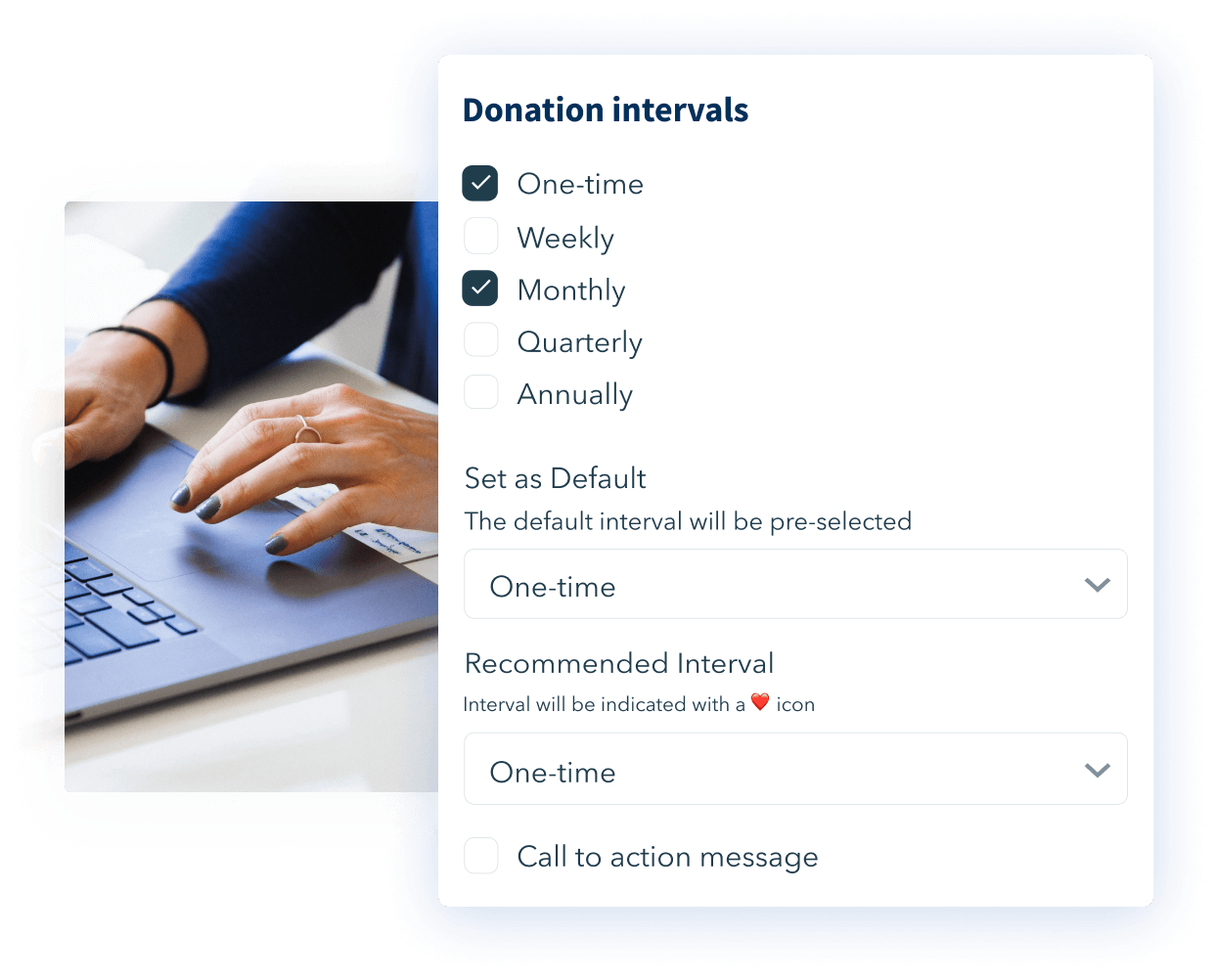 Escoge entre donaciones recurrentes, semanales, mensuales y anuales