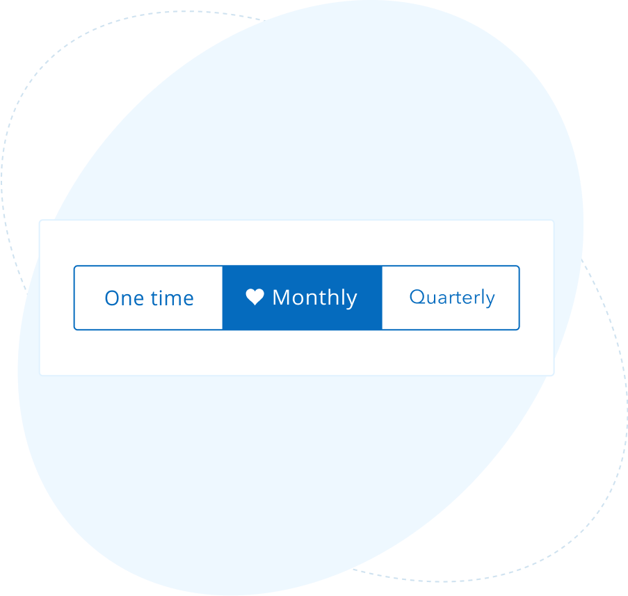 Optimizado para donaciones recurrentes