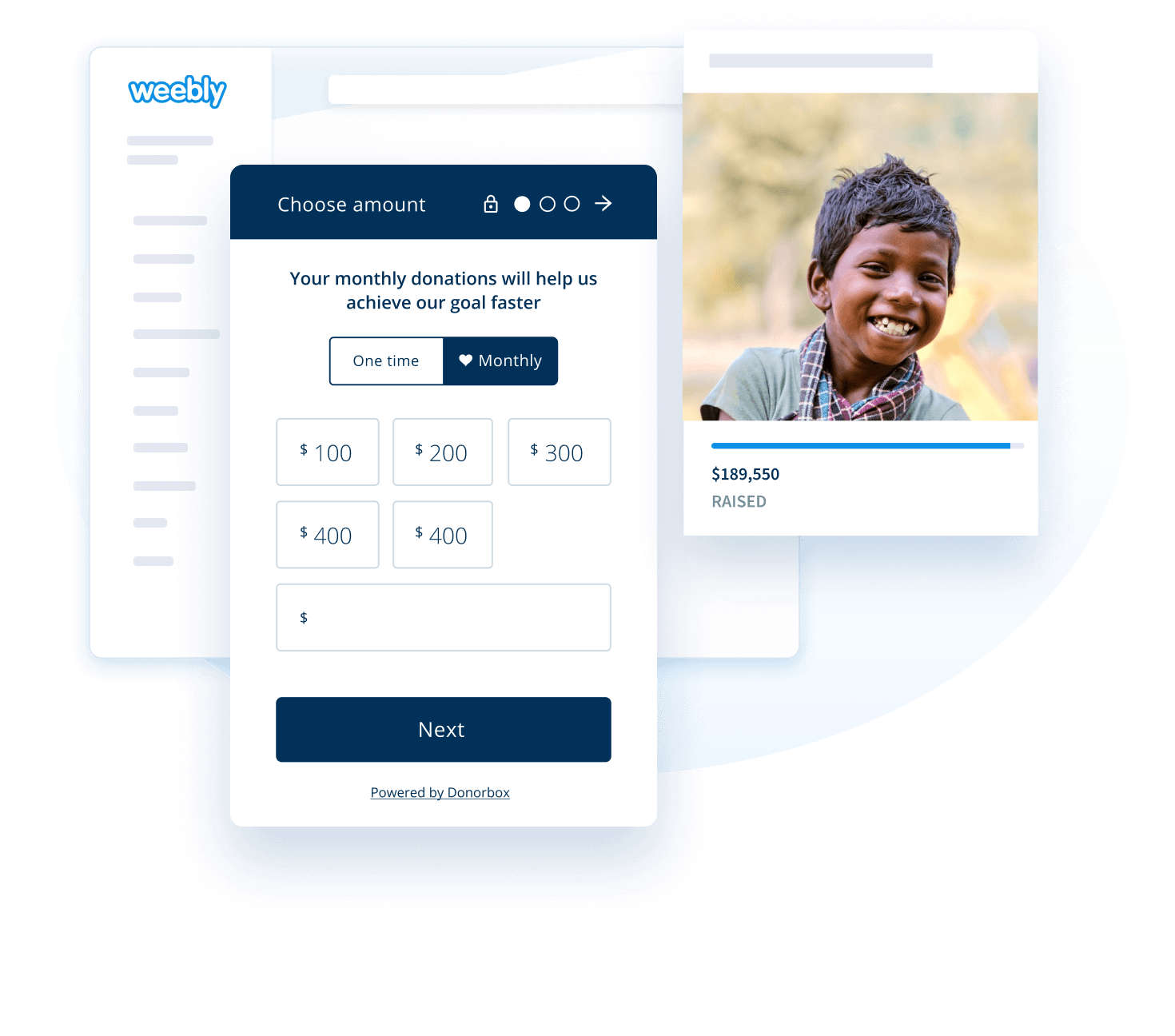 Fundraising made easy for your Weebly site