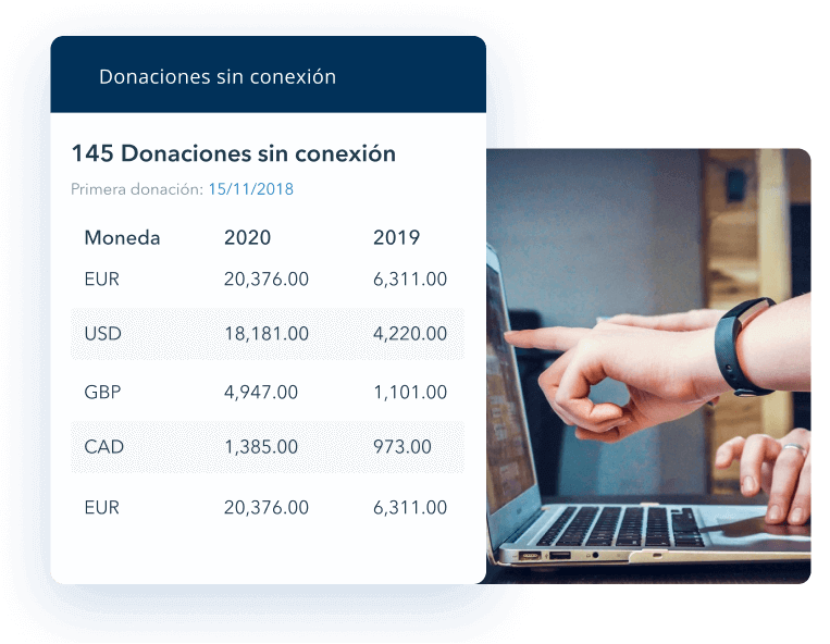 Rastreo de efectivo, cheques y más