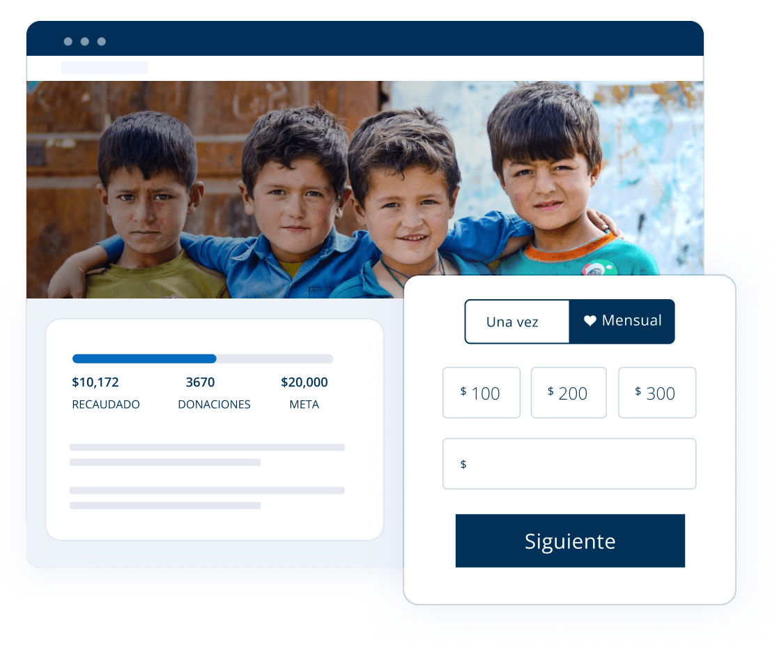 Páginas de donación para recaudar fondos en línea: no se necesita un sitio web