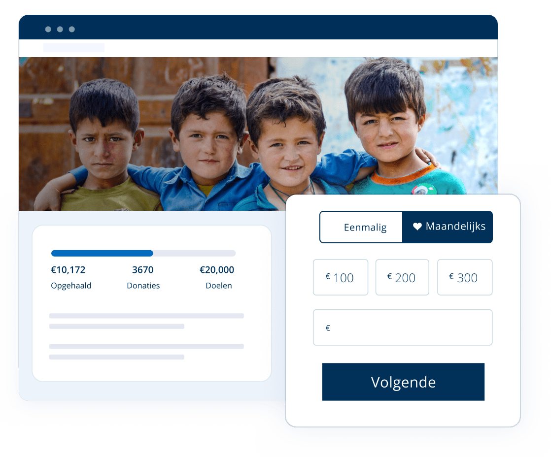 Donatiepagina's voor online fondsenwerving - geen website nodig